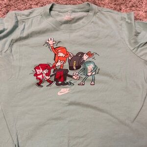 Nike Cartoon Graphic Tee in Light Green